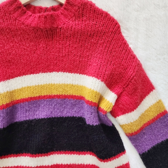Revolve × Sanctuary NWT Party Stripe‎ Wool Blend Knit Sweater - Picture 3 of 8